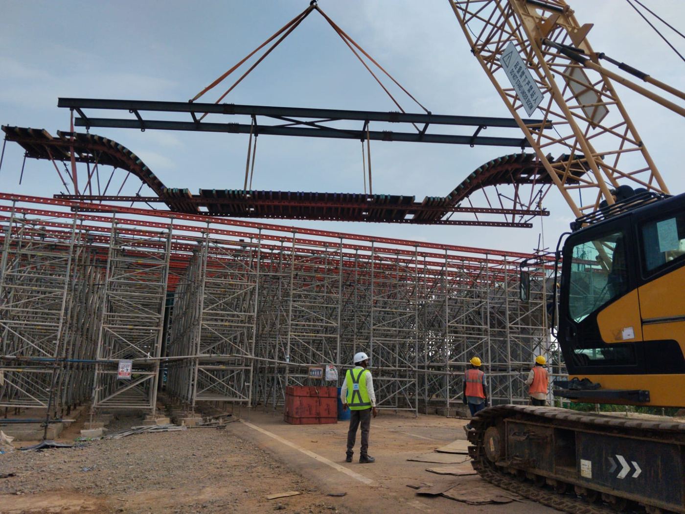CPRR Chennai — Box Girder Panel Erection, Ch. 20+897
