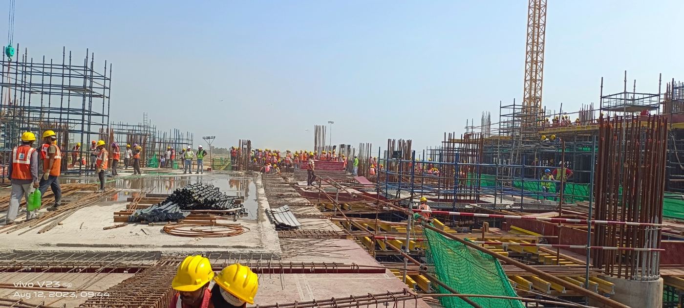 Noida Airport reinforcement deck
